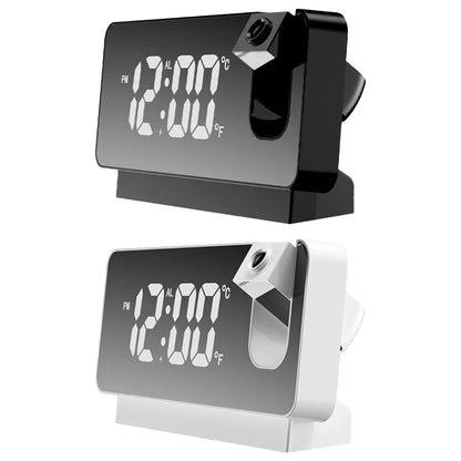 Advanced Digital Alarm Clock with 180 Degree Ceiling Projector and LED Display Perfect for Bedroom and Office Use Beauty World Shop