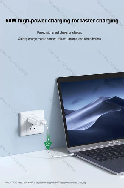 PD 60W Multifunctional USB Type C Data Cable Set Fast Charging For iPhone Xiaomi Samsung Charger Adapter Pin Storage Travel Box Beauty World Shop