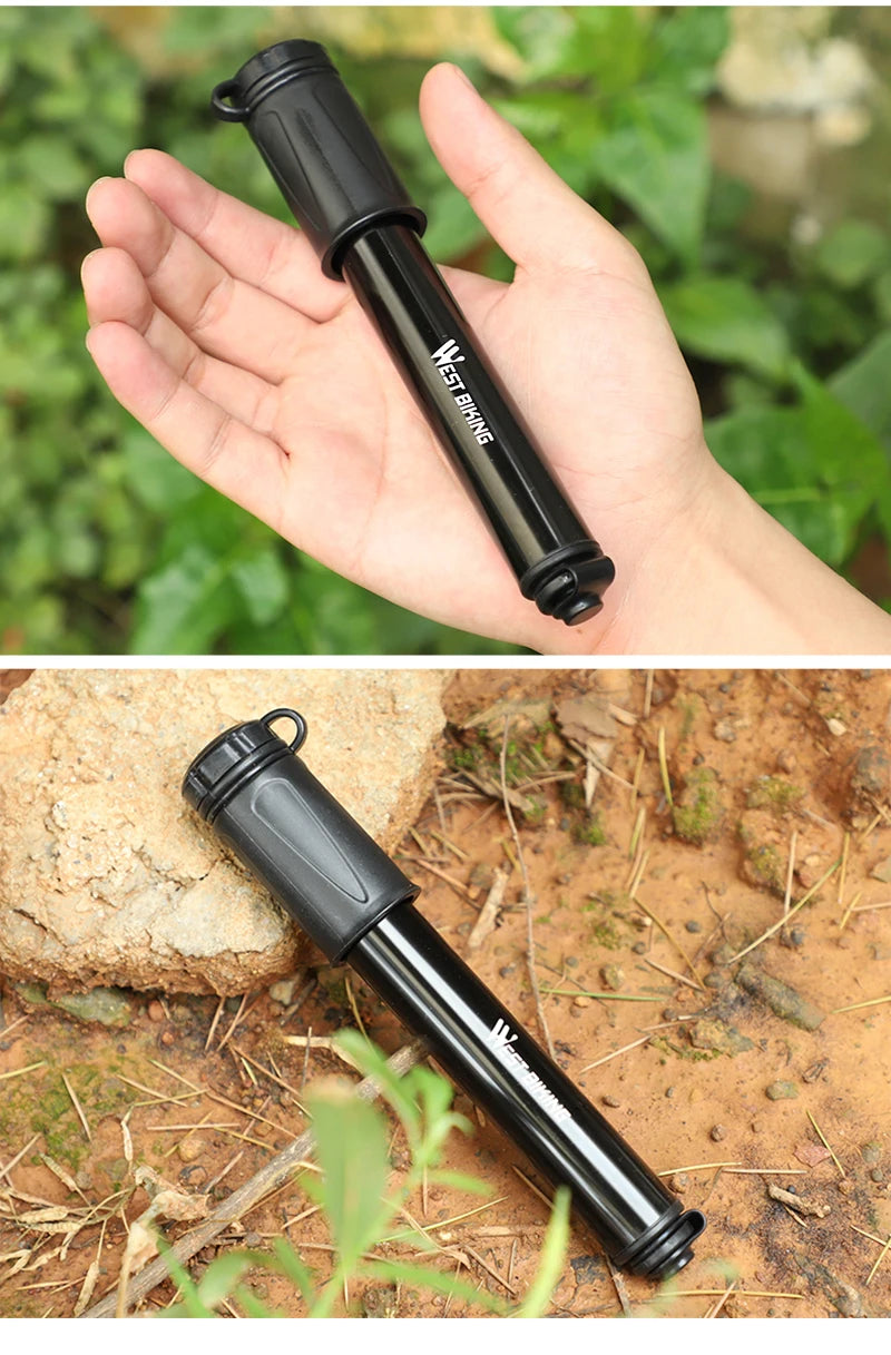 WEST BIKING Mini Bike Pump 100PSI Schrader Presta Valve MTB Road Cycling Pump Aluminum Alloy Bicycle Hand Air Pump Tire Inflator Beauty World Shop