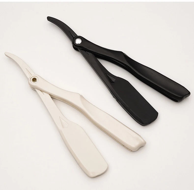 Professional Manual Shaver Straight Edge Plastic Barber Razor Folding Shaving Beard Cutter Straight Razor Wholesale Beauty World Shop