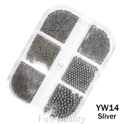6Grids Metallic Rivet Punk Nail Charm Gold/Silver/Black Cone Spike Studs Nail Art Jewels Aolly Mini Rivet Studs Nail Supplies Beauty World Shop