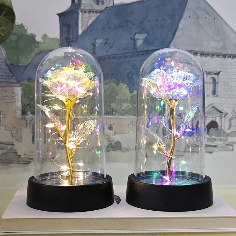 Rose Light Beautiful Realistic Looking Night Light Rose Eternal Flower Party Supplies LED Simulation Rose Flower Valentine's Day Beauty World Shop