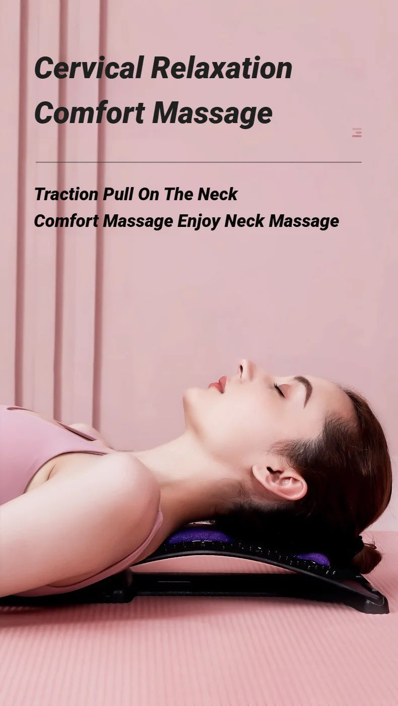 Back Stretcher Multi-Level Adjustable Massager Waist Neck Fitness Lumbar Cervical Spine Support Soothing Device Stretching Yoga Beauty World Shop