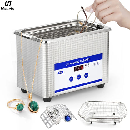 Ultrasonic Cleaner Ultrasound Glasses Jewelry Cleaner 40KHZ High Frequency Ultrasonic Washing Bath for Glasses Jewelry Cleaning Beauty World Shop