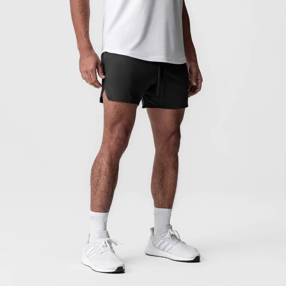 New Summer Men's Sports Shorts Quick Dry Breathable Beach Jogging Single Layer Breathable Shorts Training Basketball Apparel Gym
