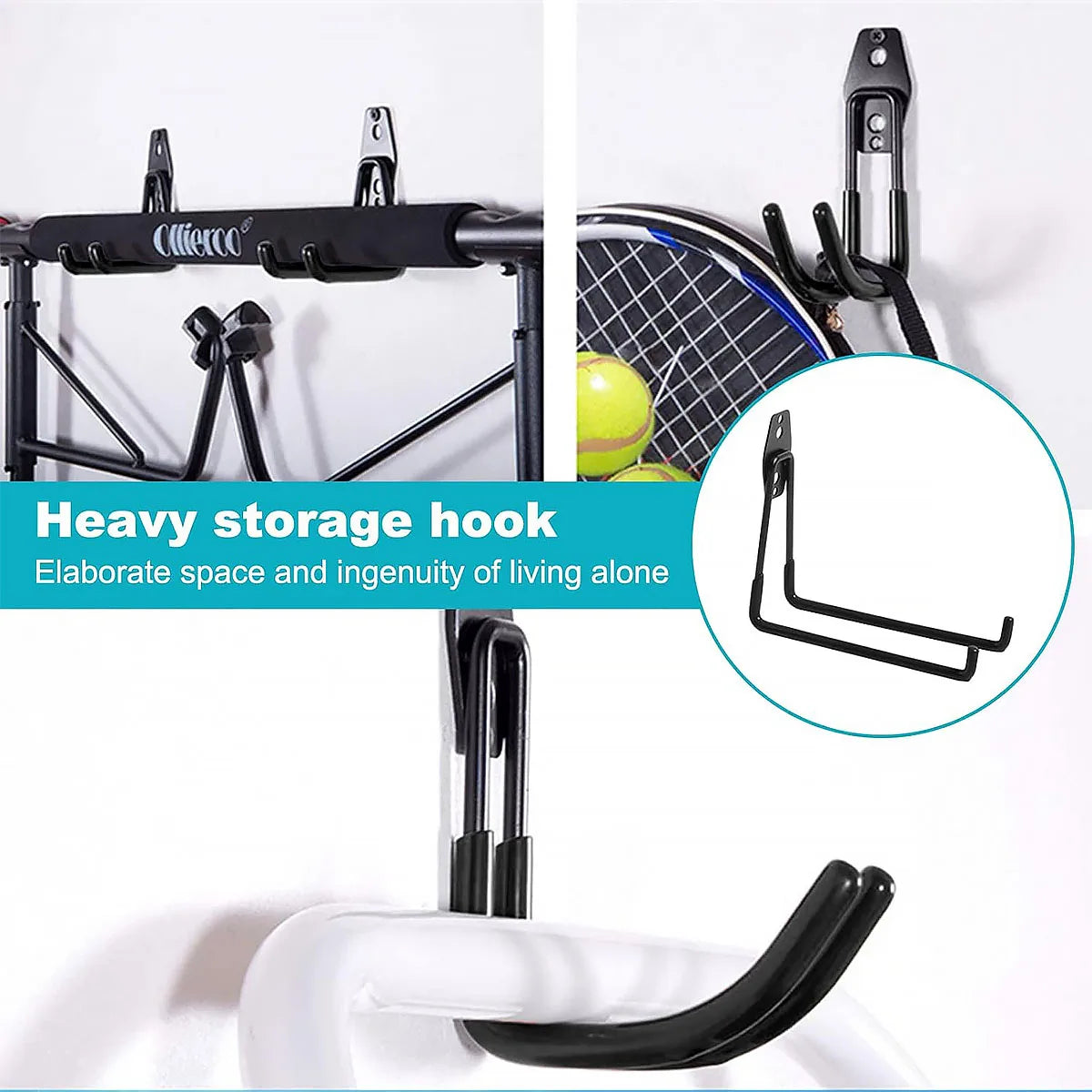 Garage Storage Utility Hooks,Garage Garden Tool Organizer,Hanging Utility Wall Mount Hooks,Heavy Duty Tool Storage Organizer Beauty World Shop