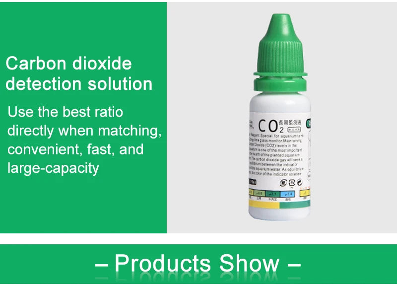 Aquarium CO2 Indicator Solution Monitor Plants Grass CO2 System Concentration Fish Tank Glass Liquid Tester Fluid Drop Checker Beauty World Shop