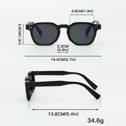 New Polarized Sunglasses Unisex Metal Core CP Square Sun Glasses Rivets Women Shades Driving Glasses Beauty World Shop