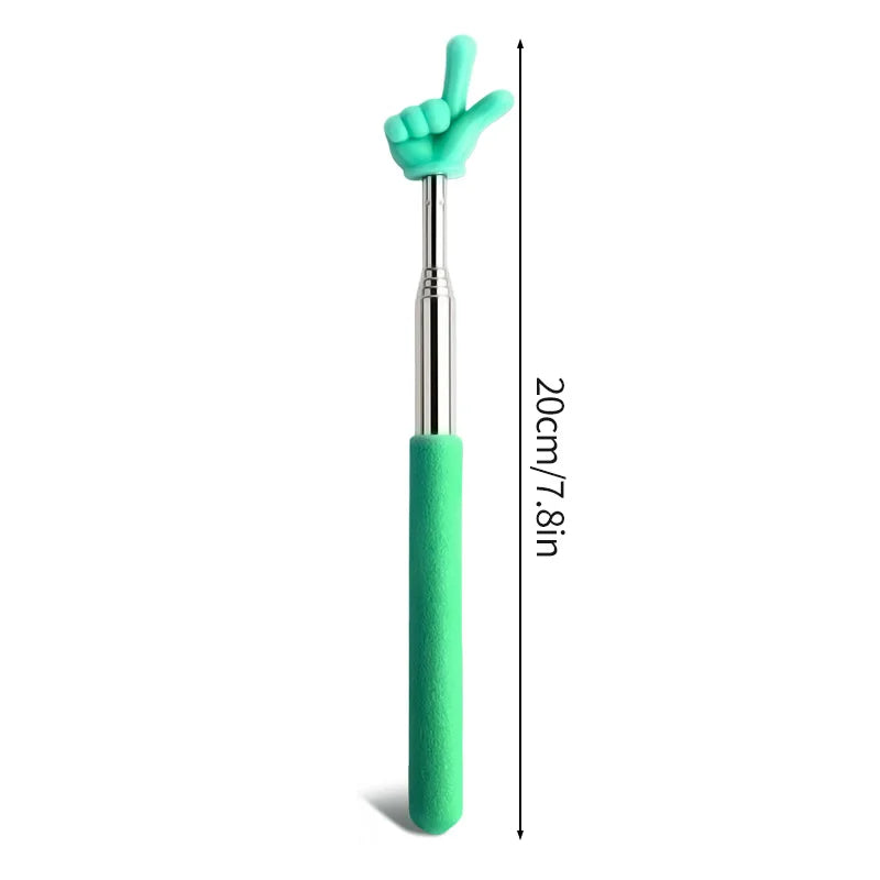 1pPointer Finger Stainless Steel Reading Sticks Telescopic Reading Finger Teaching Aids Gift for Teachers Pointer Finger Stick Beauty World Shop