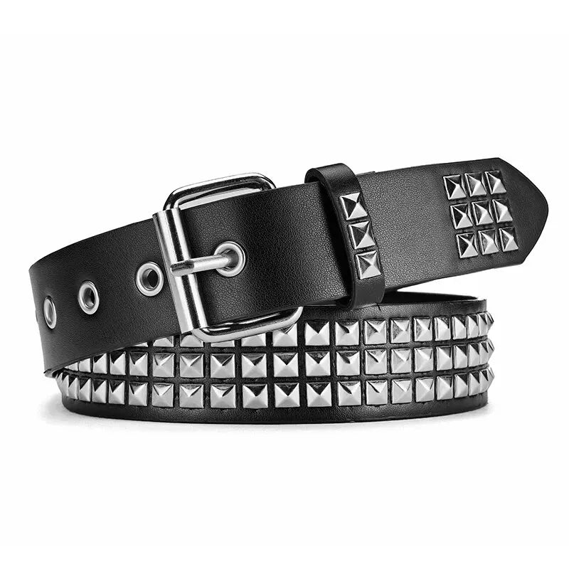 Trend Rivet Belt Heavy Metal Belt Men Women Punk Nightclub Rock Style Belt Jeans Belt Y2K Belt Fashion Decoration Women's Belts Beauty World Shop