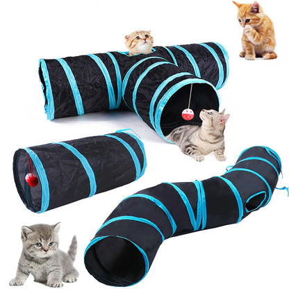 Cat Tunnel Pet Supplies Cat S T Pass Play Tunnel Foldable Cat Tunnel Cat Toy Breathable Drill Barrel for Indoor loud paper Beauty World Shop