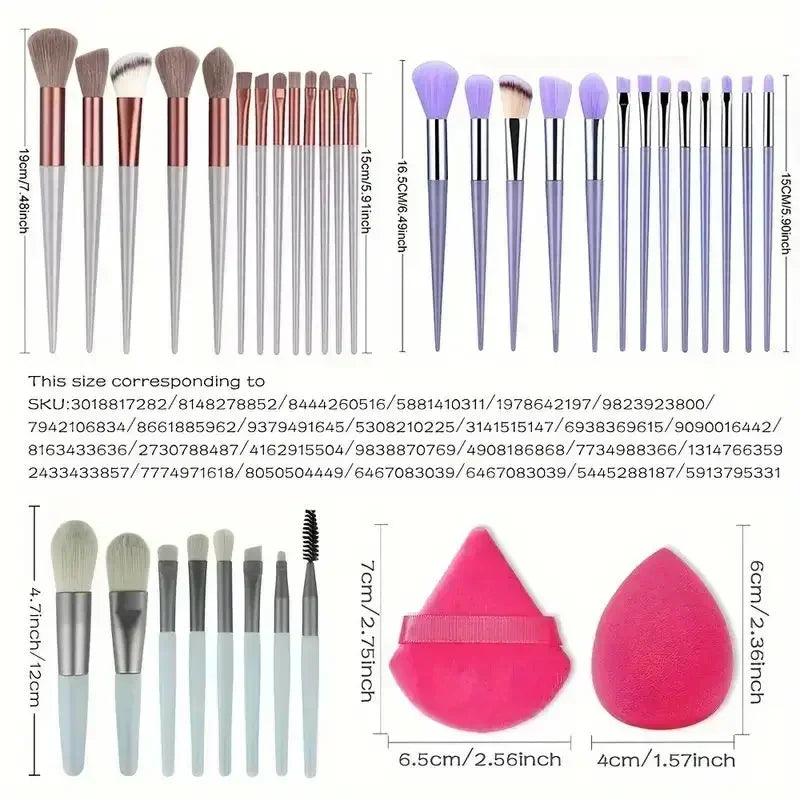 Makeup Brush Set Soft Fluffy Professiona Cosmetic Foundation Powder Eyeshadow Kabuki Blending Make Up Brush Beauty Tool Makeup Beauty World Shop