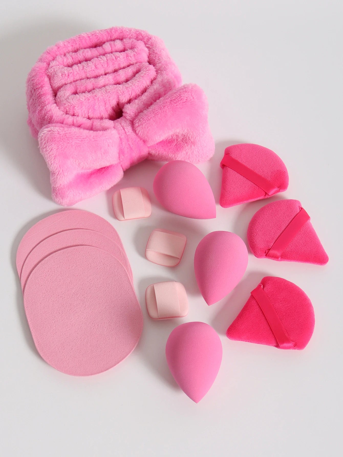 15 件套 Cosmetic Puff Makeup Sponge Blender Beauty Egg Foundation Sponges Puff Wash Face Headband Wristband Make up Accessories Beauty World Shop