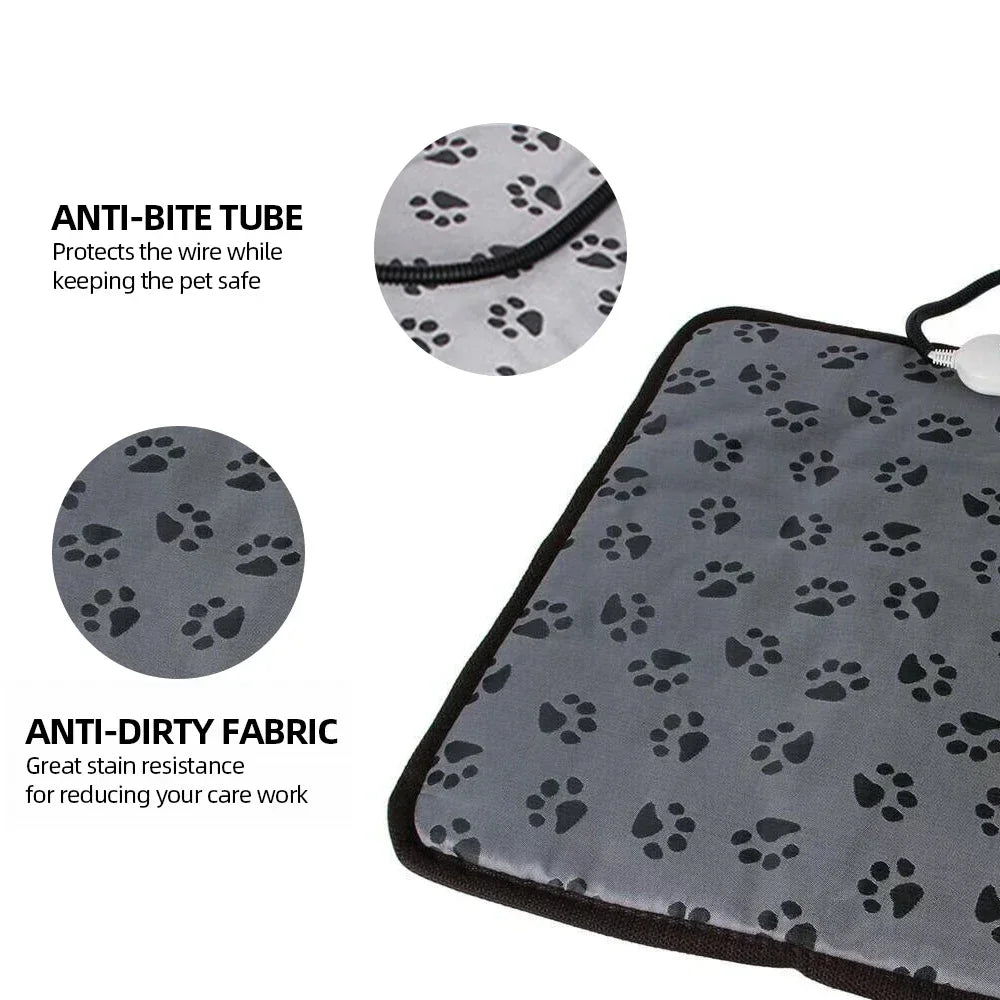 Winter Dog Bed Pet Dog Cat Heating Pad Indoor Warming Mat 45*45cm Waterproof Warmer Pet Mat Bed for Dogs Cats