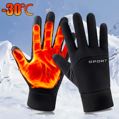 Winter Warm Gloves Touch Screen Windproof Cold-proof Cycling Gloves, Men's Women's Running, Hiking Skiing Gloves Beauty World Shop