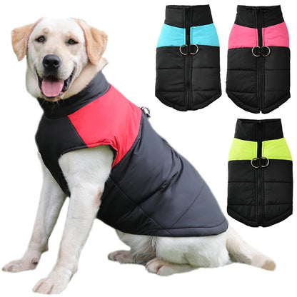 Winter Big Dog Clothes Waterproof Vest Jacket For Small Dogs Cats Outdoor Warm Puppy Coat With D Ring Labrodor Pug Pet Costume Beauty World Shop