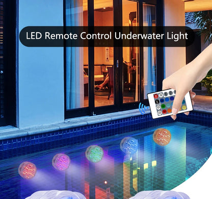 10 LEDs RGB Submersible Light Underwater Lamp Battery Operated Garden Swimming Pool Light for Wedding Party Aquarium Vase Bowl Beauty World Shop
