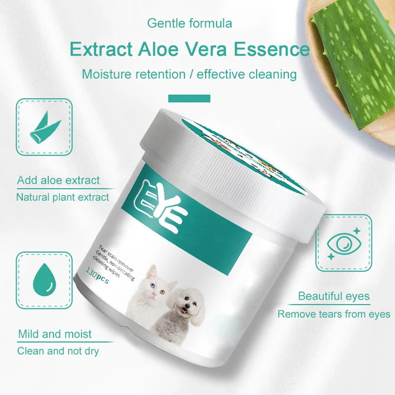Pet Eye Wipes Cats And Dogs Tearmark Wet Wipes Cats And Dogs Universal No Irritation Cleaning Products 130 Canned Wipes Beauty World Shop