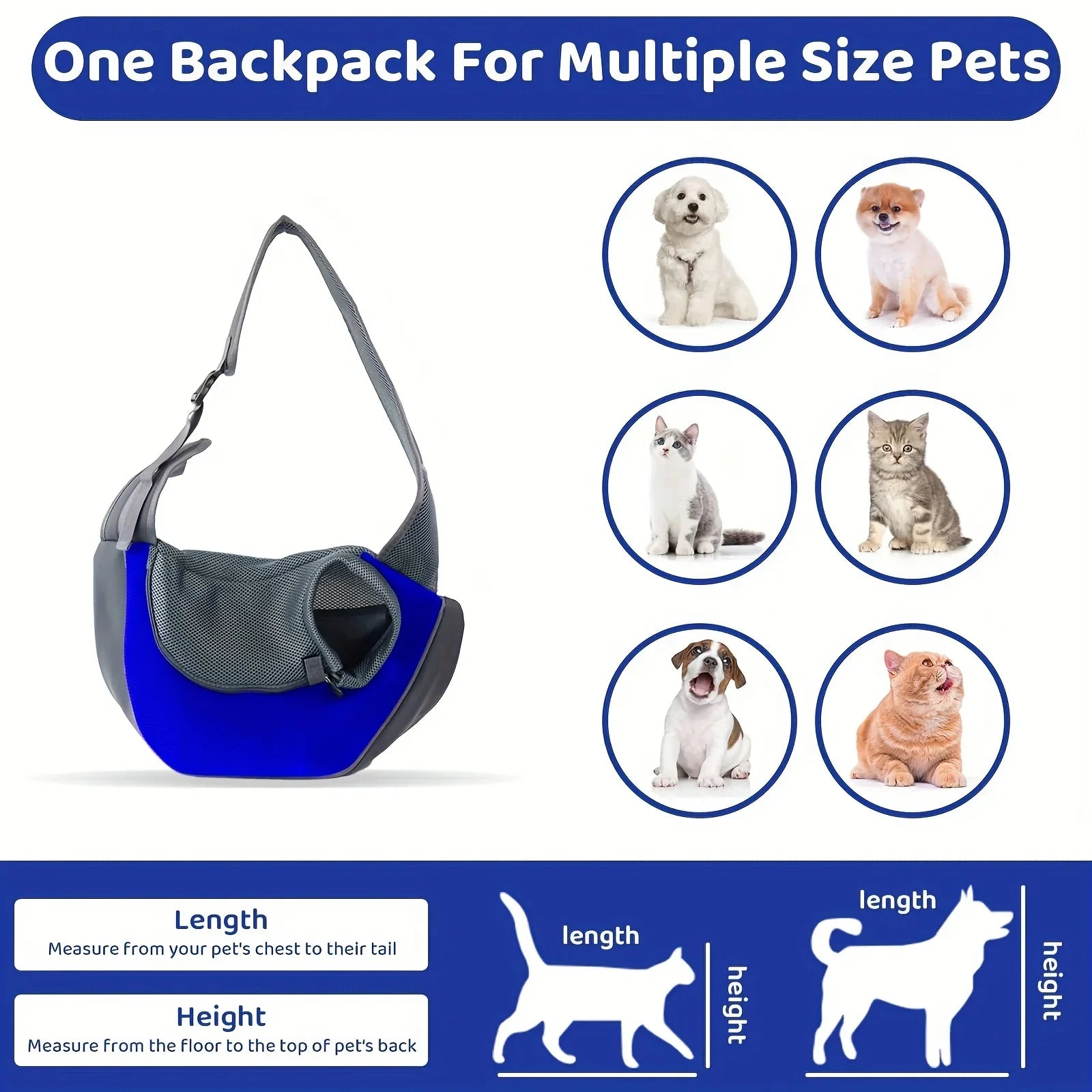 1Pc Dog out backpack,Dog Sling Carrier Breathable Mesh Travel Crossbody Bag For Puppy Cat Hiking Camping Beauty World Shop