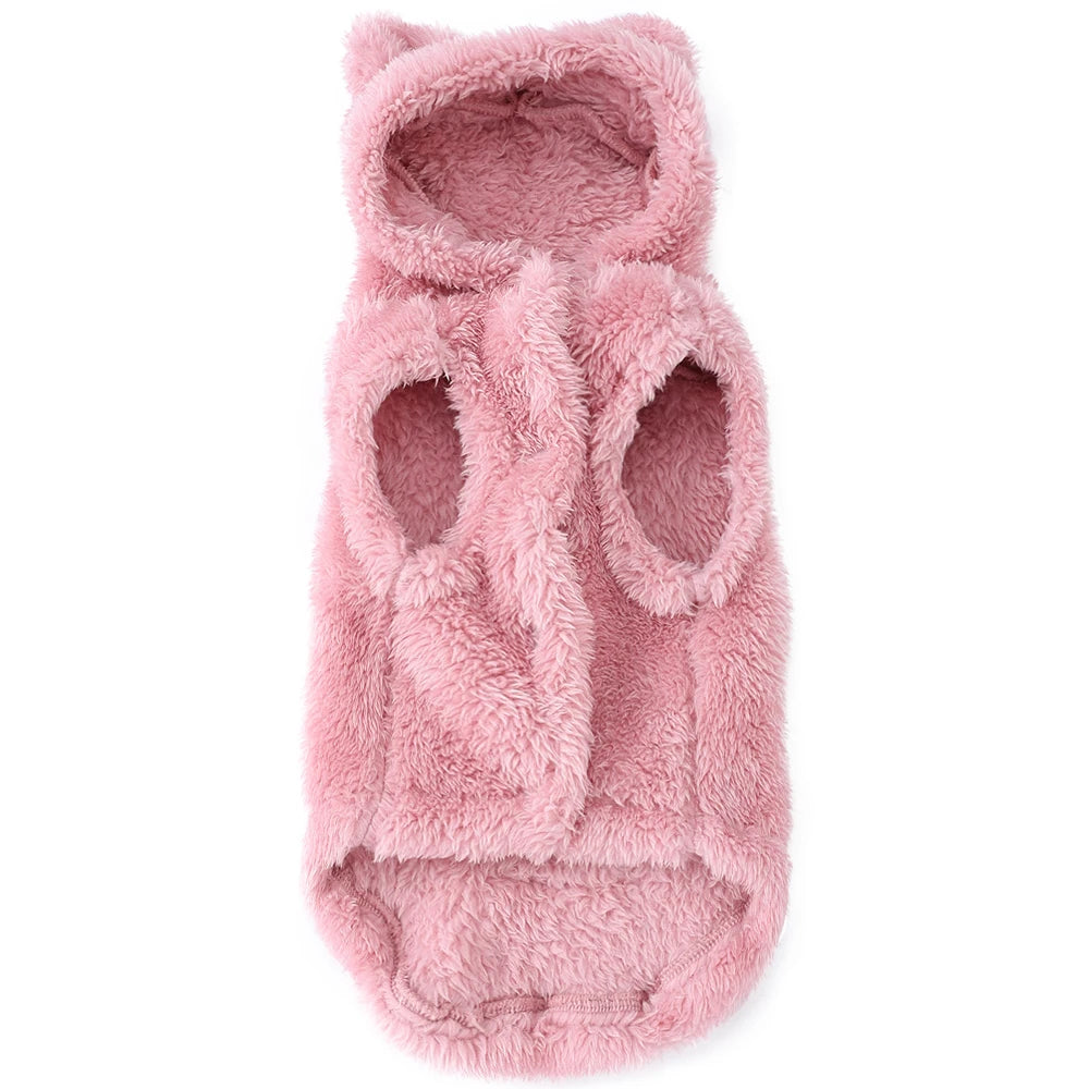 Soft Pet Coat For Small Medium Dogs Cats Dog Fleece Warm Cat Hoodies For Winter Funny Cute Rabbit Ear Sphynx Puppy Kitty Clothes