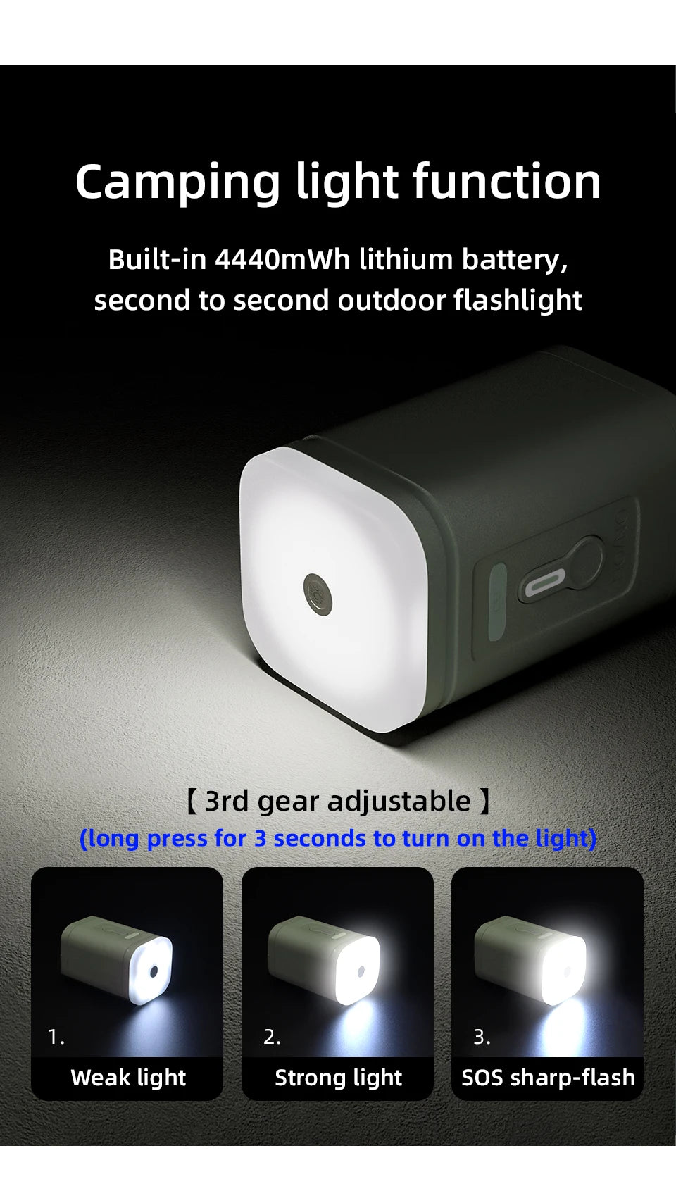 3 in 1 Electric Air Pump with Lights Mini Wireless Air Compressor USB Charging Inflator/Deflator Pumps for Outdoor Camping Beauty World Shop