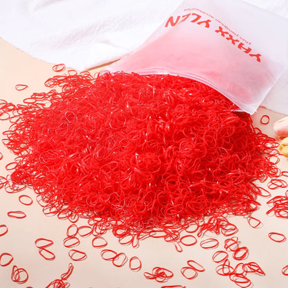 500/1000/2000pcs Girls Colourful Disposable Rubber Band Hair Ties Headband Children Ponytail Holder Bands Kids Hair Accessories Beauty World Shop