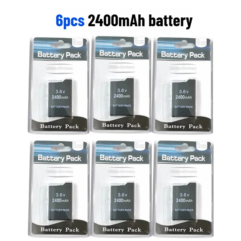 3600mAh for SONY PSP2000 Handheld Game Console Backup Battery Pack 2400mAh for SONY PS Lite PSP-2000 PSP-3000 PSP-3004 Batteries