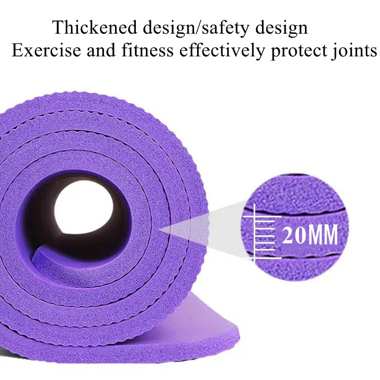 20MM 183×60cmThick Yoga Mats Anti-slip Sport Fitness Mat Blanket for Exercise Yoga and Pilates Gymnastics Mat Fitness Equipment Beauty World Shop