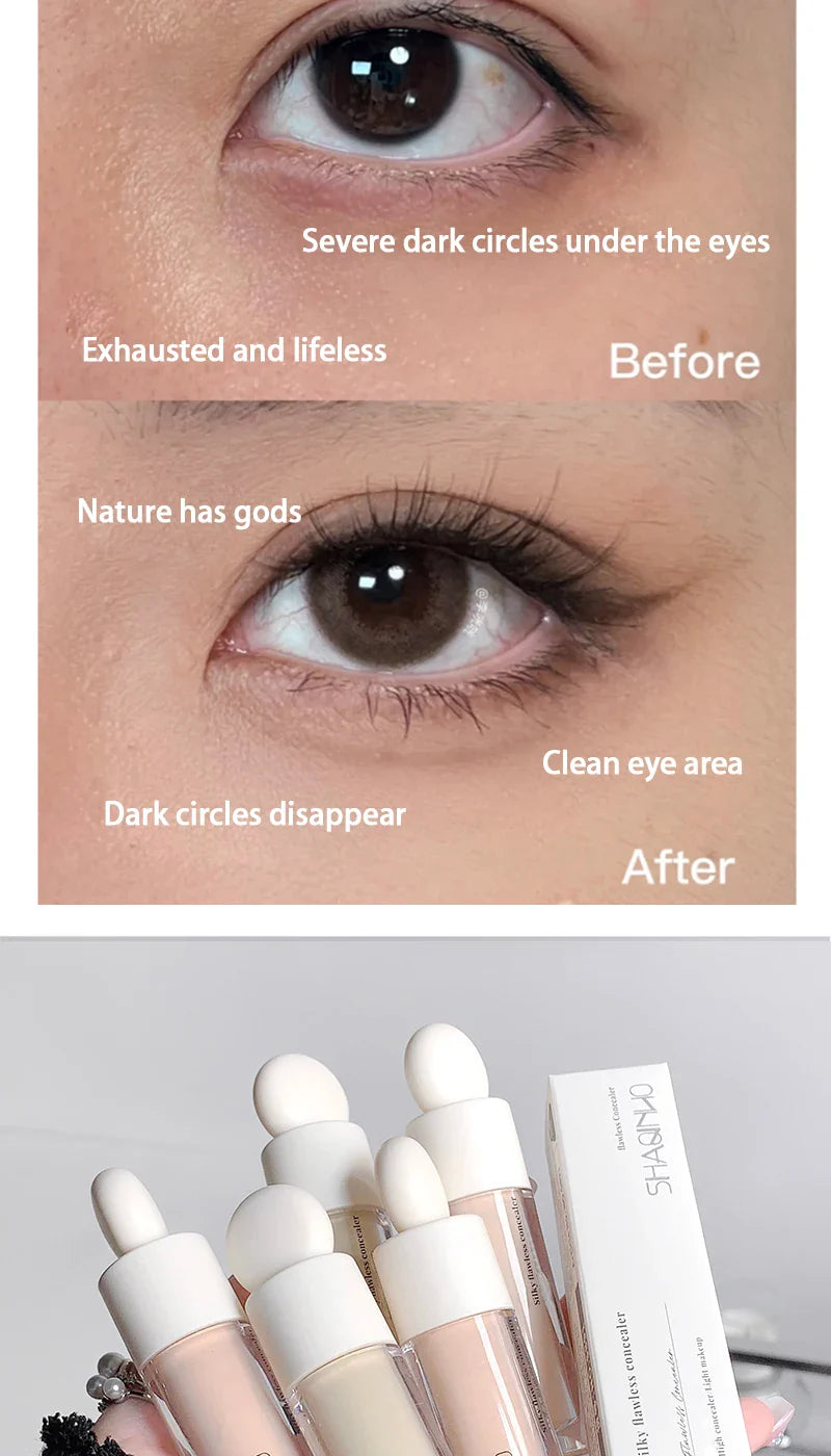 SHAQINUO Flawless Hydrating Concealer - Brightens Dark Circles & Smooths Tear Troughs | Long-lasting Formula, Non-cakey Finish Beauty Trend Shop
