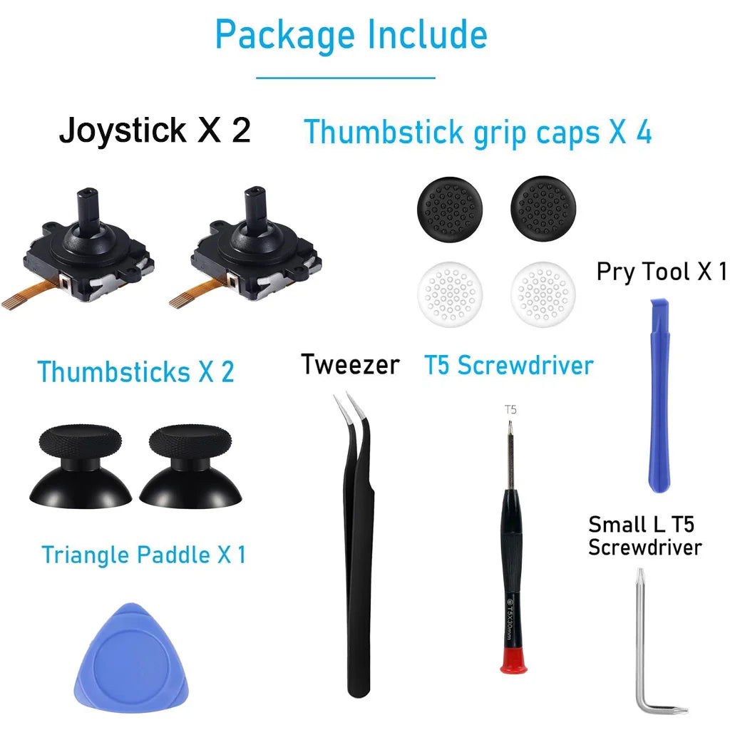 Thumbsticks for Oculus Quest 2 Controller Joystick Replacement Kit for Meta Quest 2 Thumbstick Caps with Tools