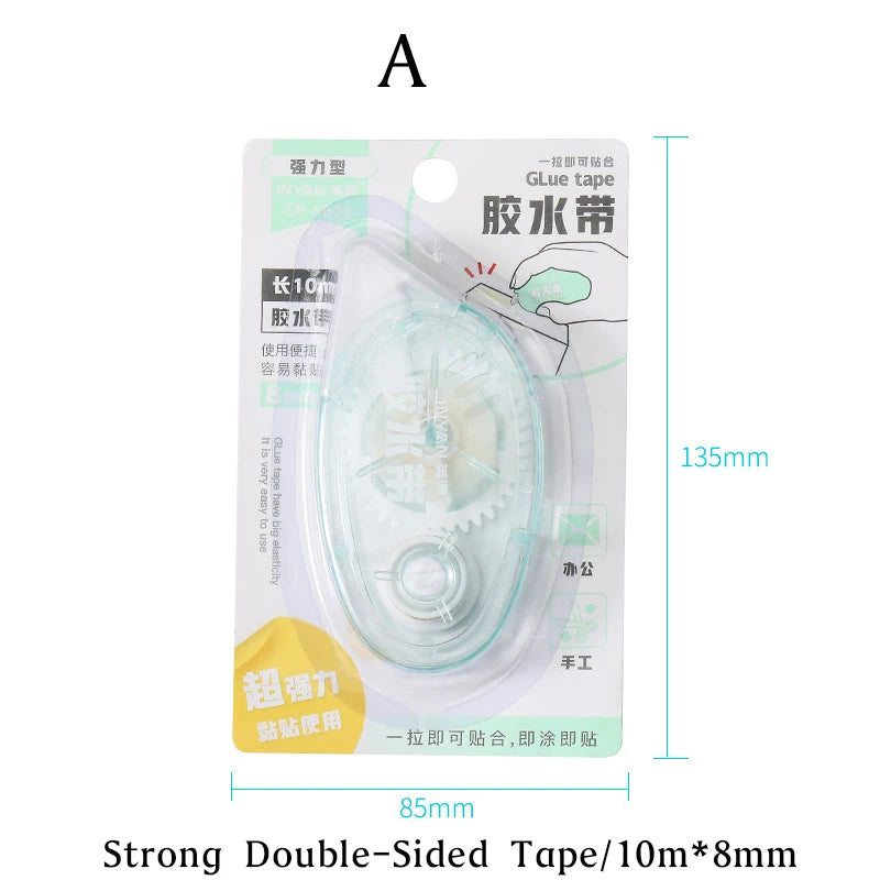 10m*8mm Strong Double Sided Adhesive Glue Tape DIY Scrapbooking Office Stationery Supplies High Viscosity Roller Tape Beauty World Shop