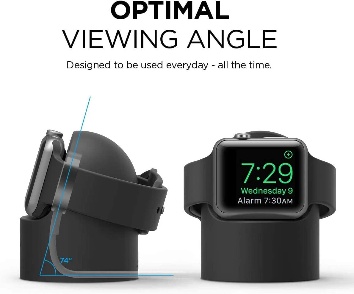 Charger Stand For Apple Watch Series 9 8 Ultra 7 6 5 SE 4 3 2 Charger Dock Station Silicone Bracket Iwatch Charging Cable Holder Beauty World Shop