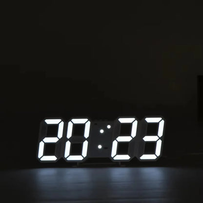 Wall Clock Digital Alarm Modern Kitchen Electronic Smart 3D USB Power Supply LED Time Date Temperature Display Desktop Bedroom Beauty World Shop