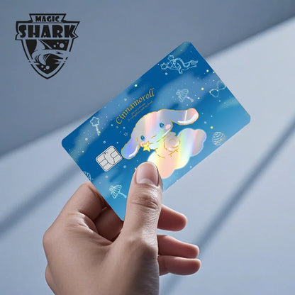 Hot Sale Hello Kitty Kuromi Holographic Laser Shinny Film Skin Cover Sticker for Debit Credit Card Bank Card Beauty World Shop