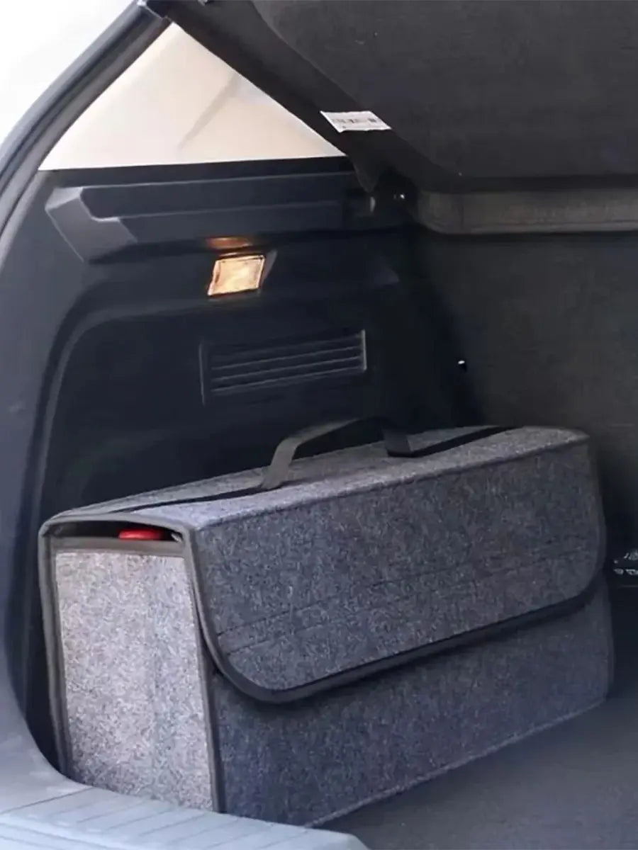 1PC Dark gray car felt storage box car storage bag enlarged and thickened soft felt storage box household storage box Beauty World Shop