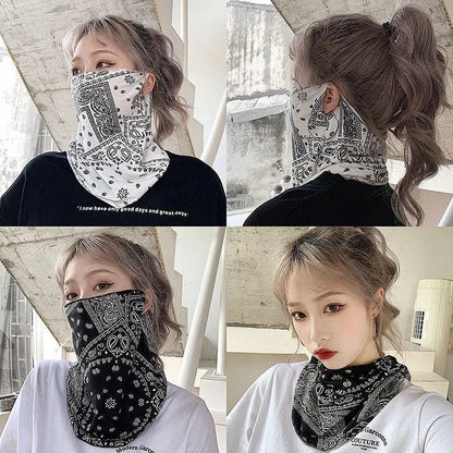 Moda punk protetor solar máscara para homens mulheres verão rosto pescoço proteção uv lenço de orelha hip hop esportes Beauty Trend Shop