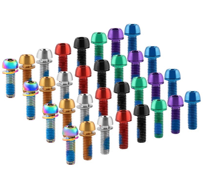 MUQZI 6pcs M6x17mm Disc Brake Caliper Bolts Bike Stem Bolt MTB Crank Arm Screw With Washer Bicycle Parts Beauty World Shop
