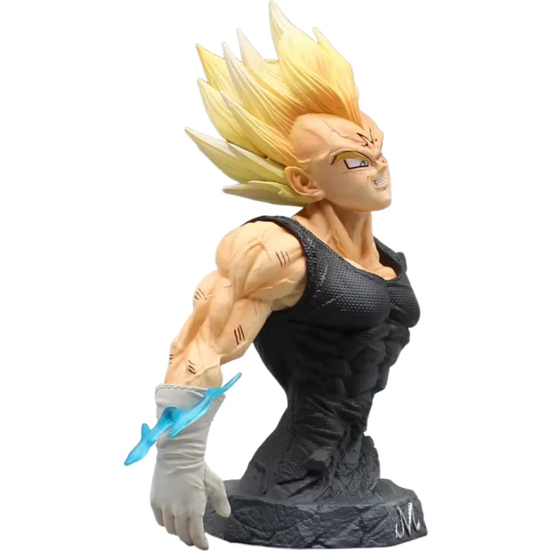 16.5cm Dragon Ball Majin Vegeta Bust Anime Action Figure Model Statue Collection Desktop Decoration Ornament Toys Boys Gifts Beauty World Shop