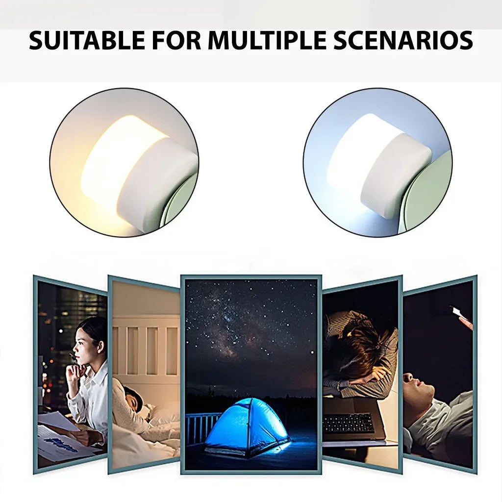 Small USB Night Light Computer Mobile Power Charging Mini Book Lamps LED Light Warm White Eye Protection Reading Light 1/10Pcs Beauty World Shop
