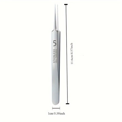 1 Pack Extra Fine No. 5 Cellular Acne Blackhead Tweezers - Facial Beauty Remove Acne Needle Tools for Skin Care Beauty World Shop