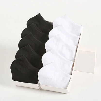 5/10 /20/30 Pairs Unisex Casual Plain Color Boat Socks Thin Breathable Comfy Anti Odor Sweat-absorbing Ankle Socks For Men Women Beauty World Shop