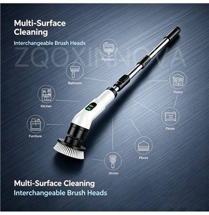 Household Cordless Spin Scrubber Kitchen Gadgets Hair Brushes Bathroom Broom Toilet Mops Electric Multipurpose Cleaning Brush Beauty World Shop
