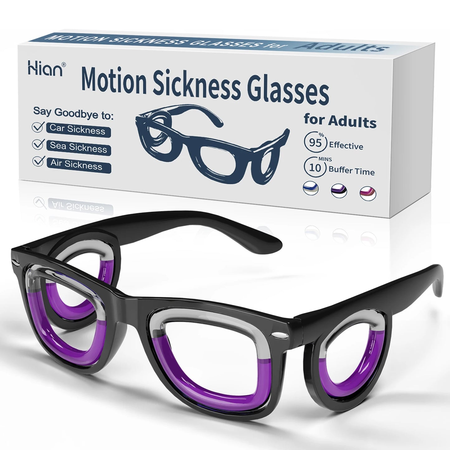 Anti-Motion Sickness Glasses | Ultra-Light Ergonomic Design for Cars/Travel/Cruises | Portable Nausea Relief Beauty World Shop