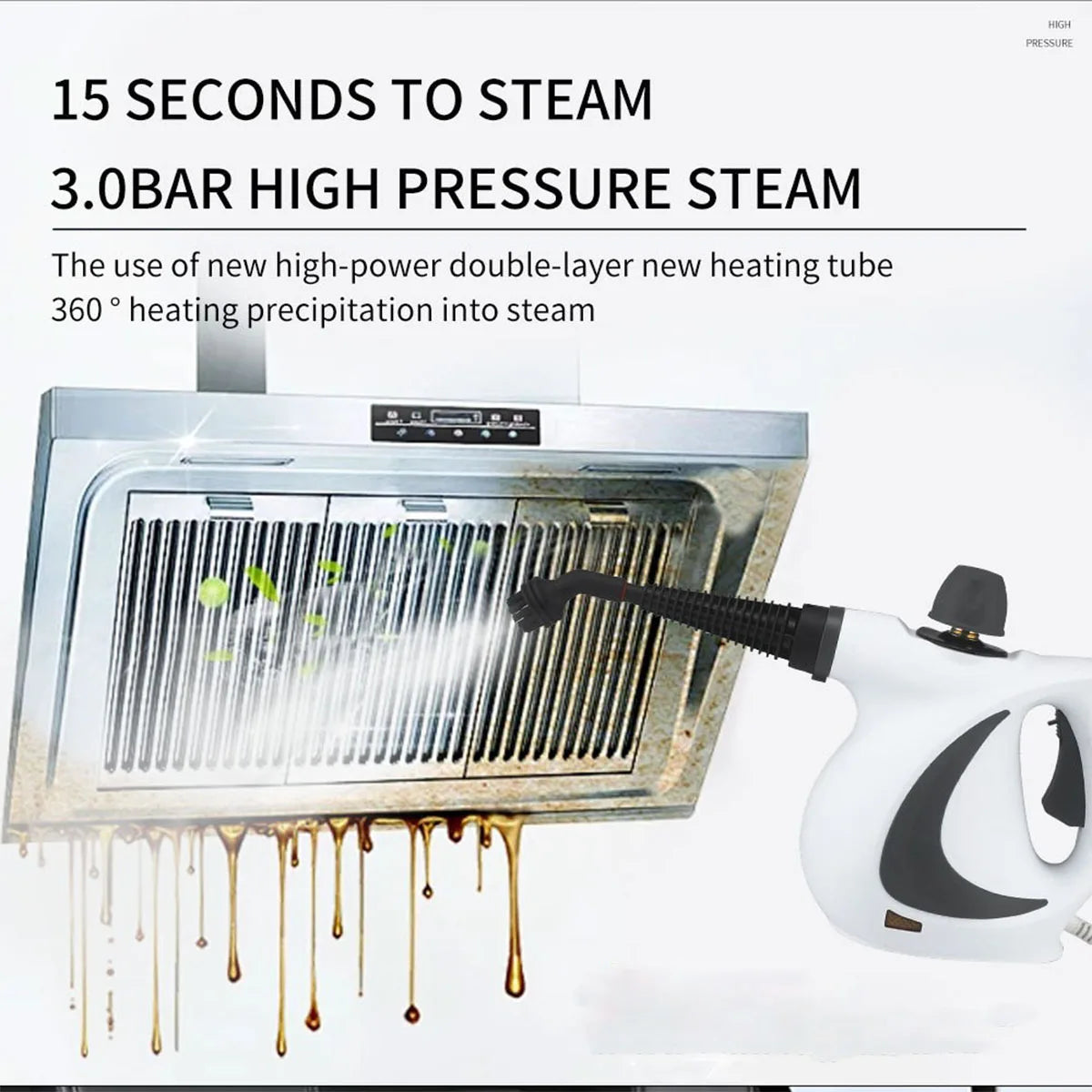 Pressurized Handheld Steam Cleaner for Home - Portable Multi-purpose High Pressure Deep Multi-surface Cleaning Steamer Machine Beauty World Shop