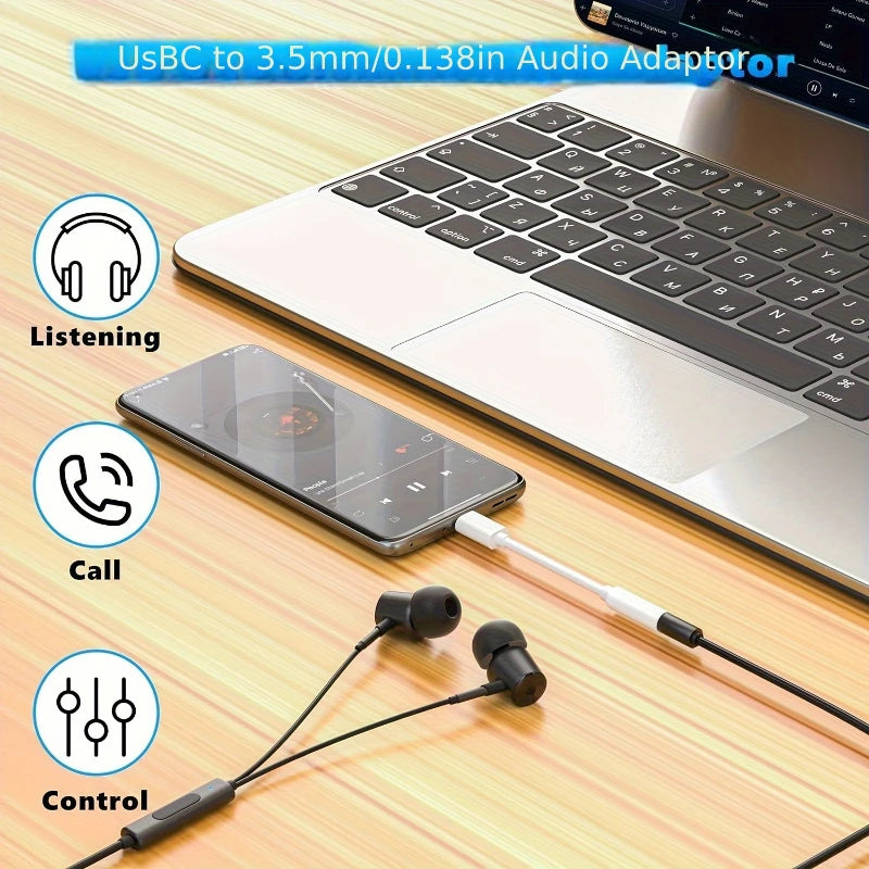 Type C To 3.5mm Aux Adapter 3 5 Jack Audio Cable for Huawei Xiaomi Redmi POCO Sumsang LG 3.5MM to 8Pin Aux Adputer for iPhone Beauty World Shop