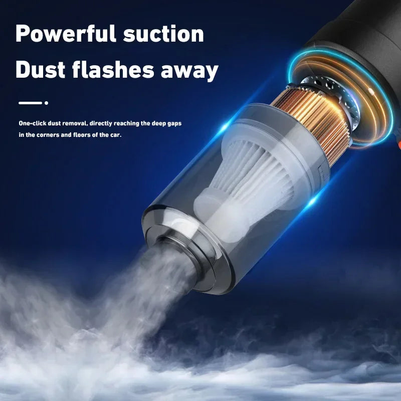 2990000PA Wireless Car Vacuum Cleaner Wet Dry 120W Cordless Handheld Auto Vacuum High Power Cleaner For Home Office 2026 New Beauty World Shop
