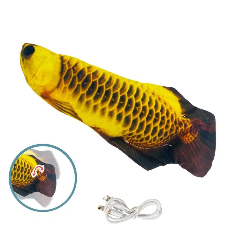 Cat Toys Fish USB Charger Fish Interactive Electric Floppy Fish Cat Toy Realistic Pet Cats Chew Bite Toys Pet Supplies Cats Dog Beauty World Shop