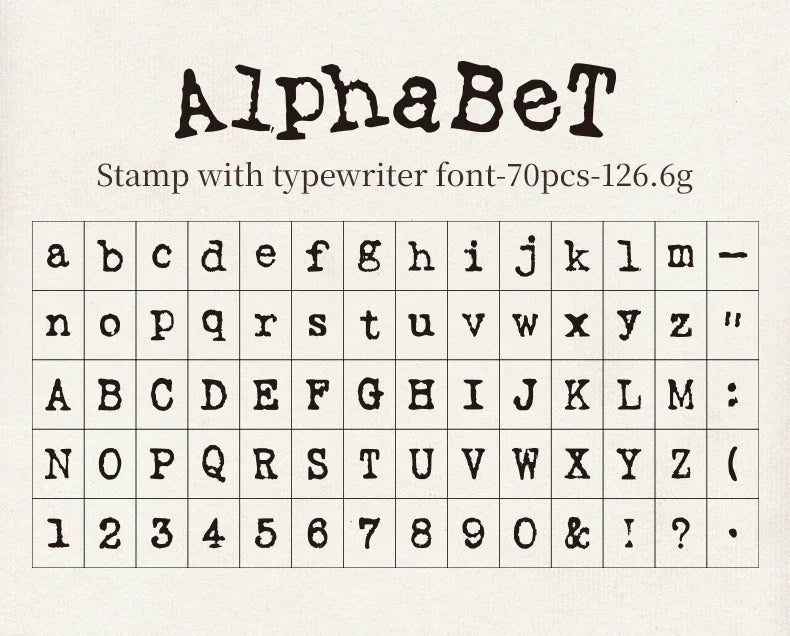Journal GO 70pcs/set Wooden Rubber Alphabet Letter Number Stamp Set for Card Collage Junk Journal Scrapbooking DIY Standard Seal Beauty World Shop
