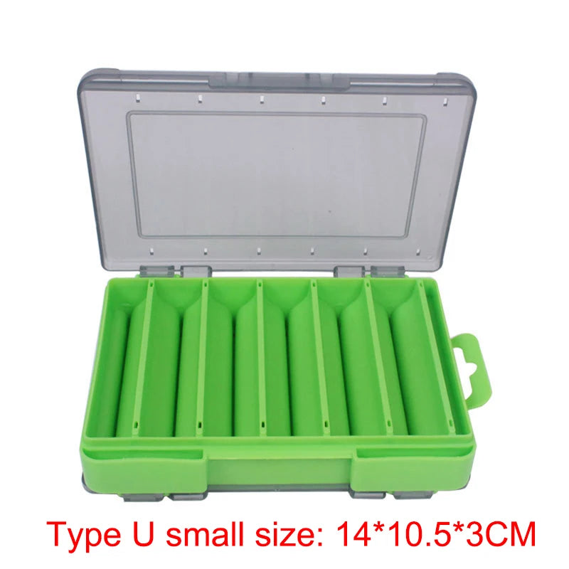 Shrimp Fishing Box Fishing Accessories Box Squid Jig Box Tackle Double Side Folio U Size Wooden Plastic Case for Fish Beauty World Shop