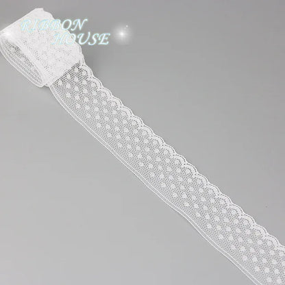 (5 yards/roll) white Lace ribbon fabric Webbing Decoration Lovely gift packing polyester Material Home Accessories Store